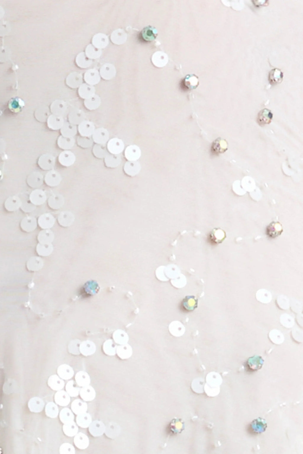 Embellished Multi-Strap Mini Dress in Ivory