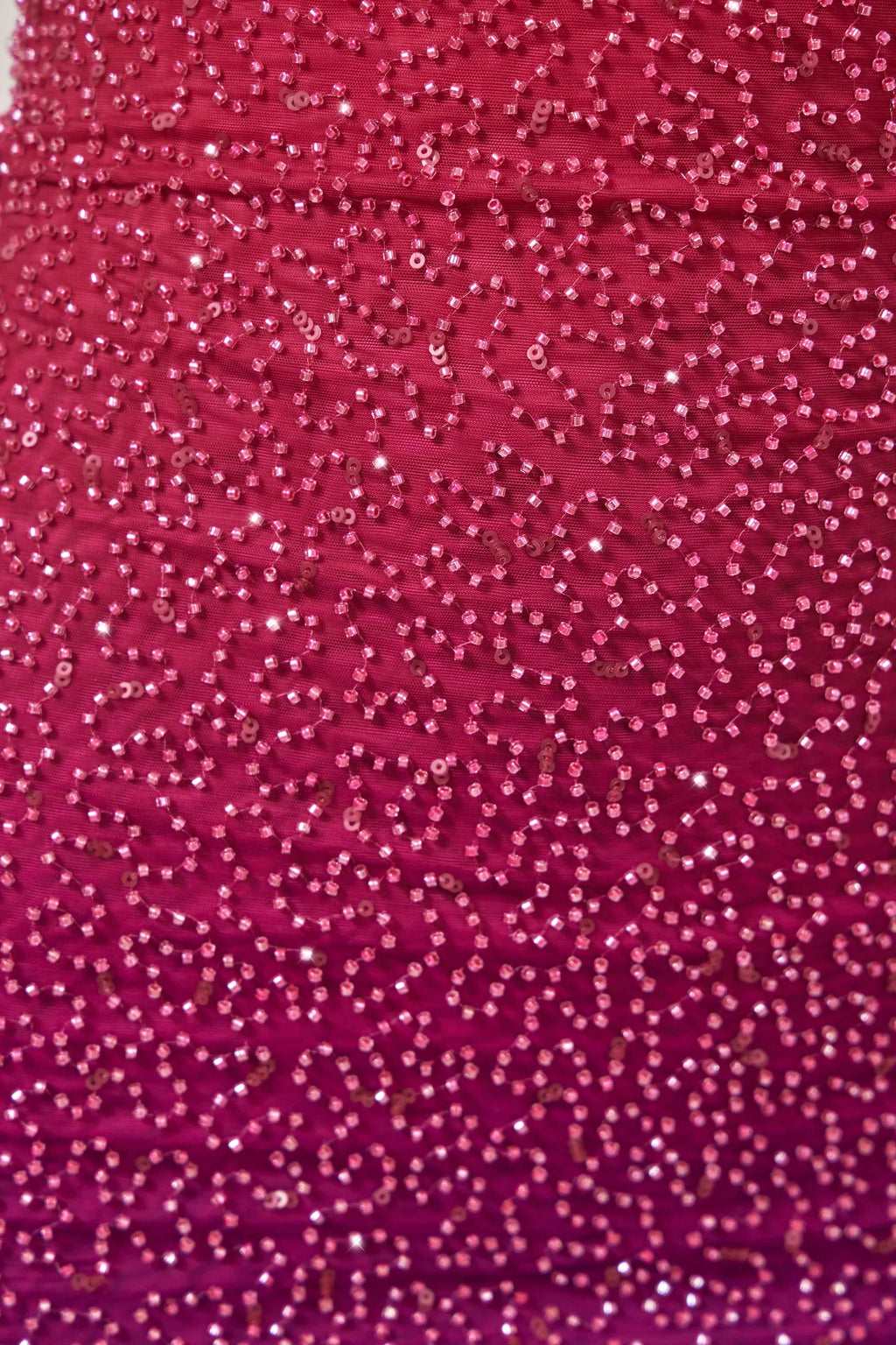 Embellished Strapless Mini Dress in Pink/Purple Ombr