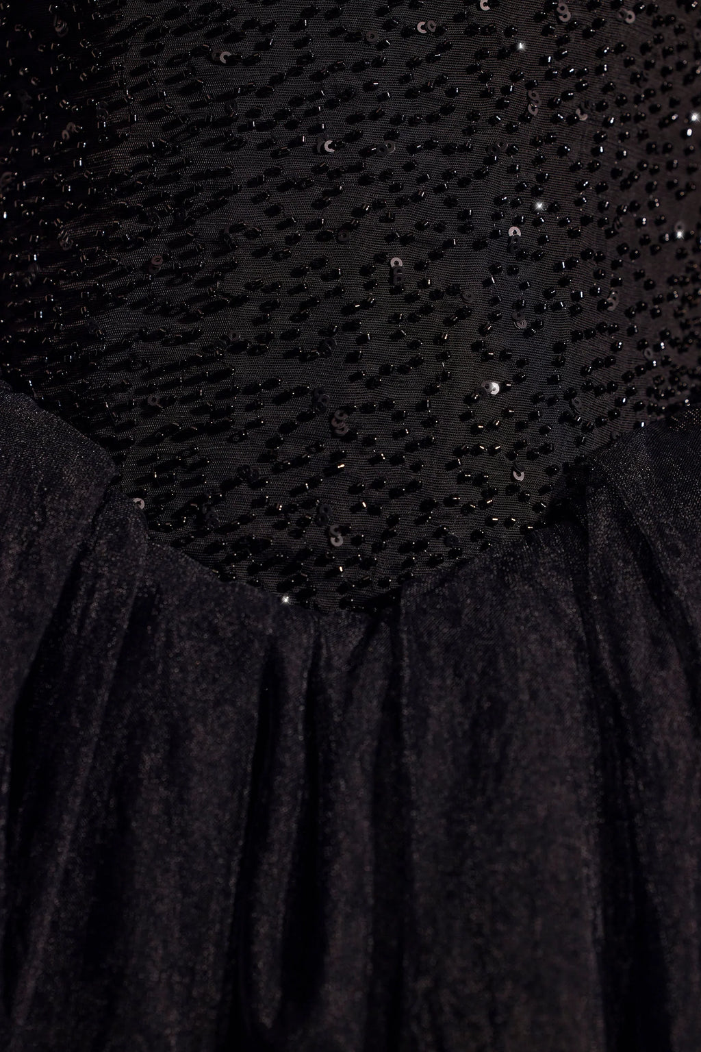 Embellished Corset Tulle Skirt Mini Dress in Black