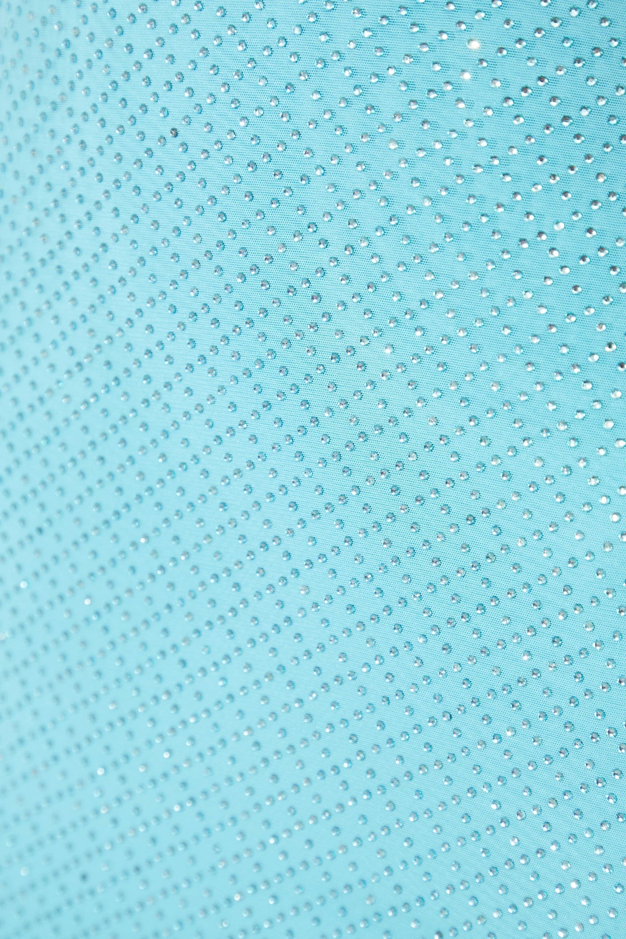 Embellished Cowl Mini Dress in Aqua