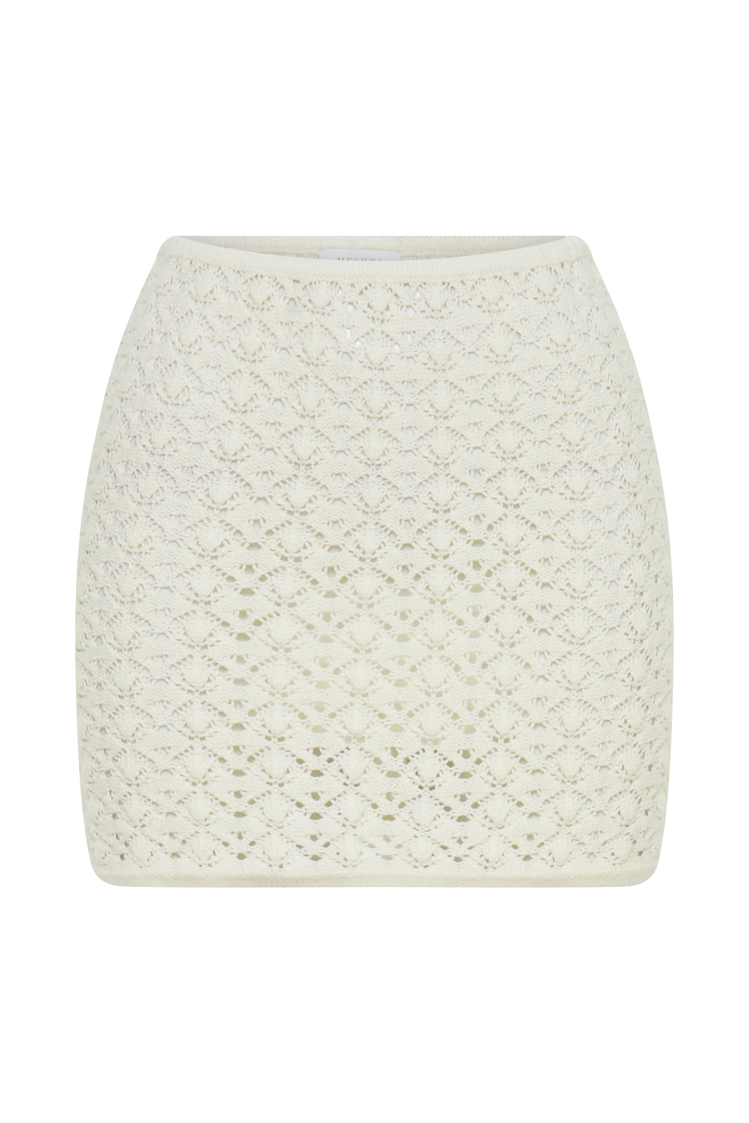 Murphy A-Line Knit Mini Skirt - White