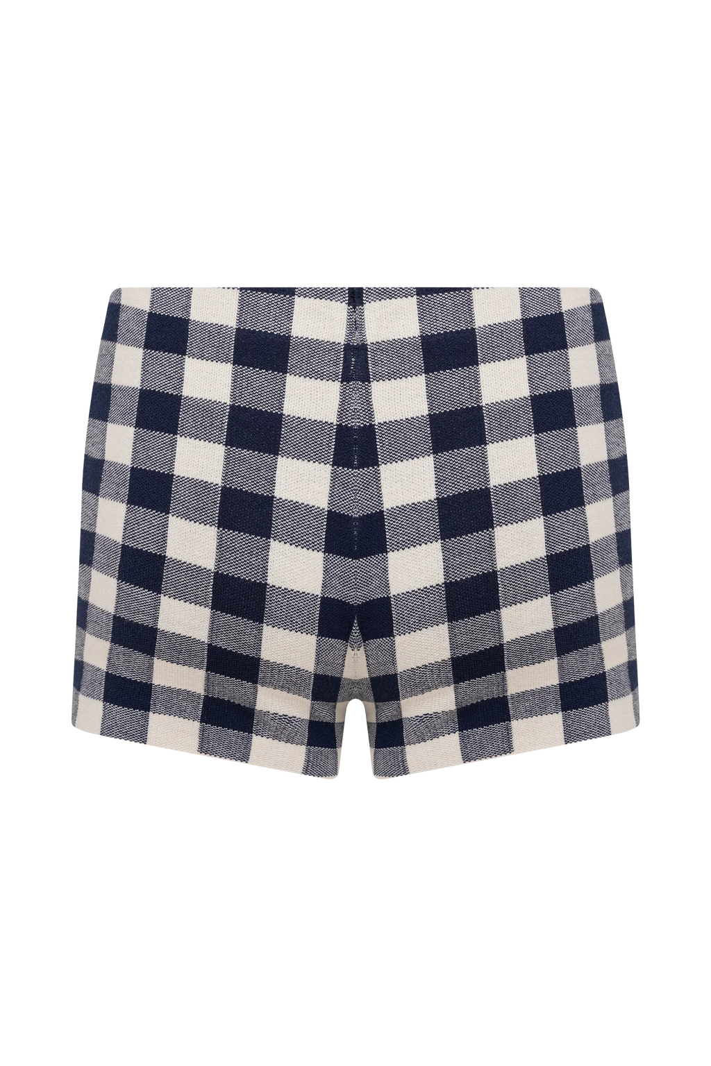 Marcie Knit Short - Navy Gingham
