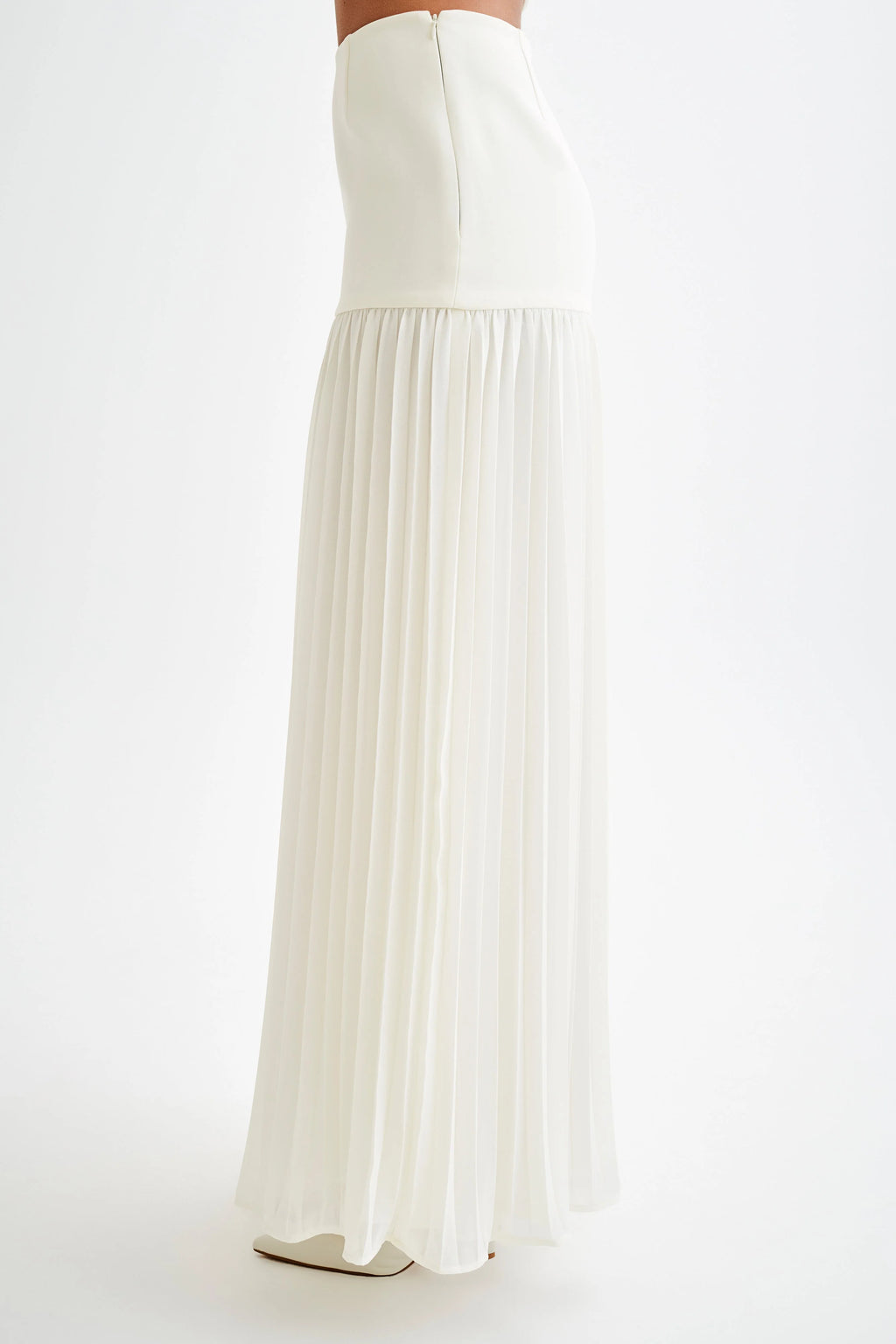 Jillian Pleated Maxi Skirt - Ivory